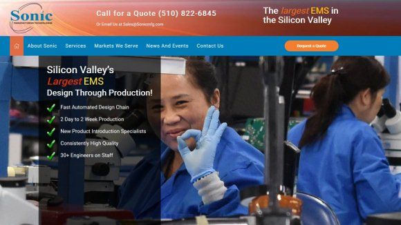 Manufacturing company website design