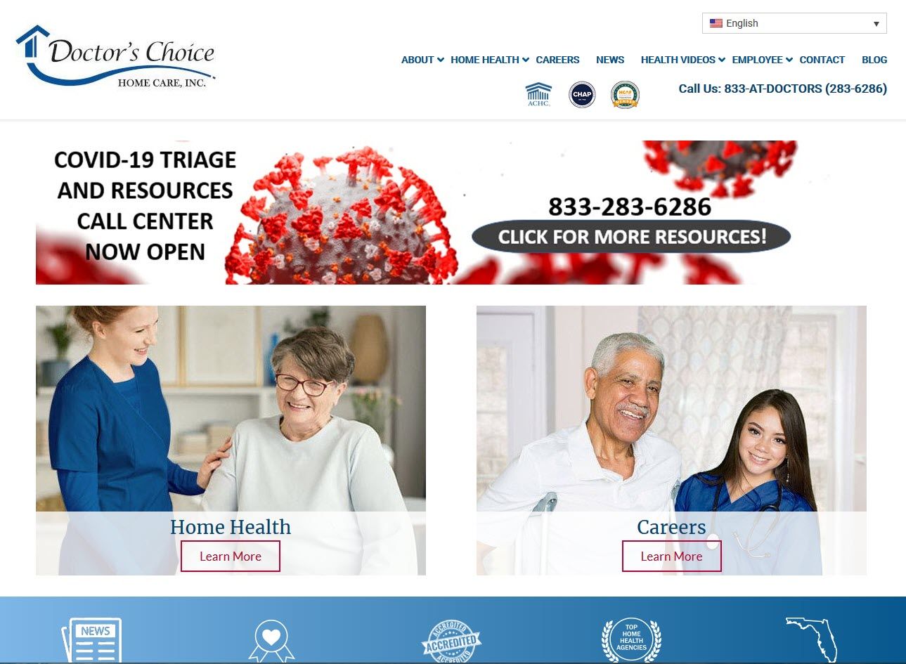 home health care agency marketing and web design bay area