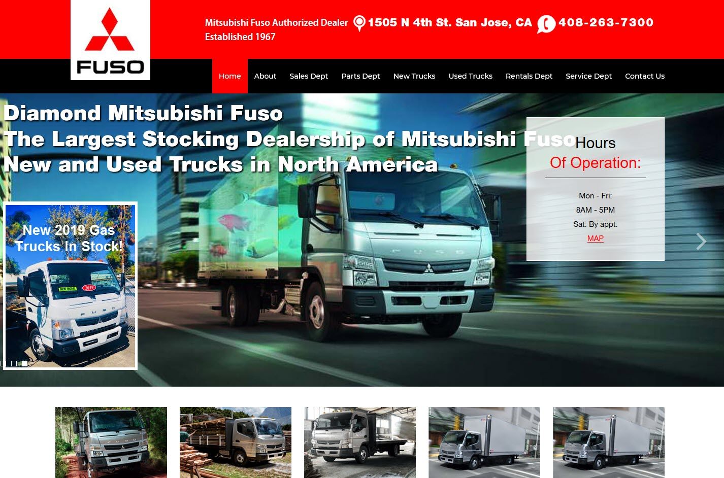 Commercial Truck and vehicle website design